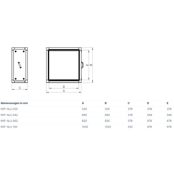 Systemair Filtermodul KKF-ALU 025