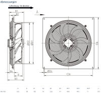 Systemair Axialventilator AW 450E4 sileo