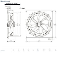 Systemair Axialventilator AW 800DS sileo