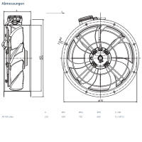 Systemair Axialventilator AR 630E4 sileo