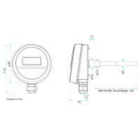 OPP-SENS® Tauchtemperatur-Fühler T-NI1000-I-450