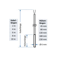 OPP-SENS® Kabeltemperatur-Fühler T-KP10-C6x45