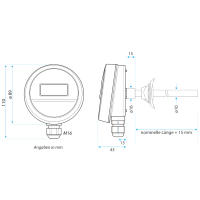 OPP-SENS® Kanalfeuchte-Temperatur-Fühler HT-T-I-150